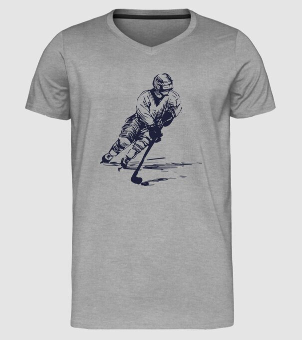 Hockey player model gri pe tricou