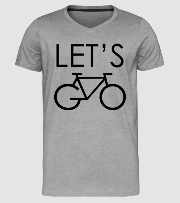 Let's go model gri pe tricou