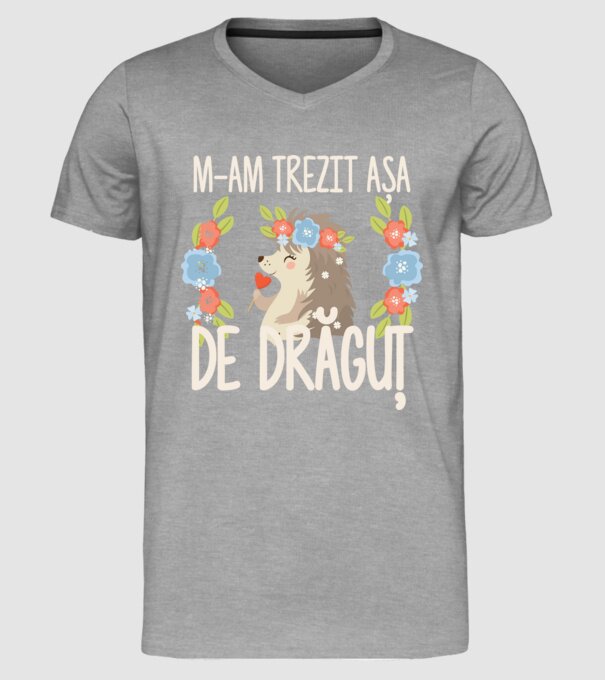 M-am trezit așa de drăguț model gri pe tricou