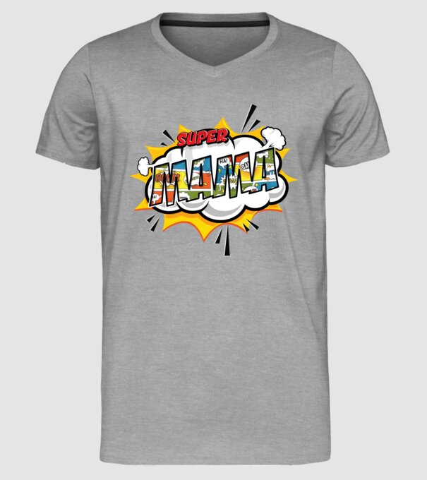 Mamă Comică model gri pe tricou
