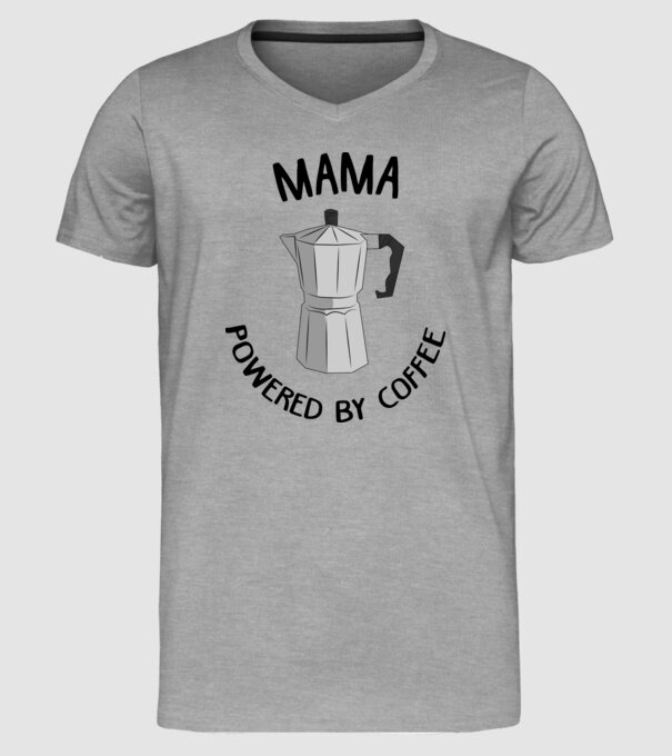Mama powered by coffee_D1655019 model gri pe tricou