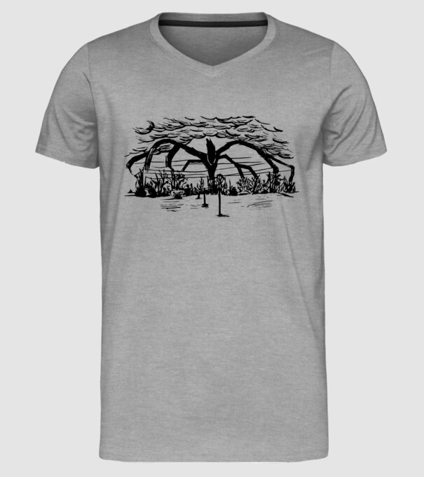 mind flayer drawing stranger things model gri pe tricou