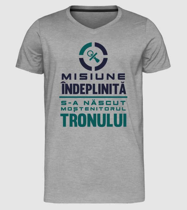 Misiune îndeplinită model gri pe tricou
