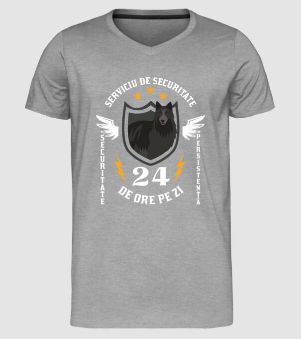 serviciu de securitate - securitate - persistență - 24 de ore pe zi model gri pe tricou
