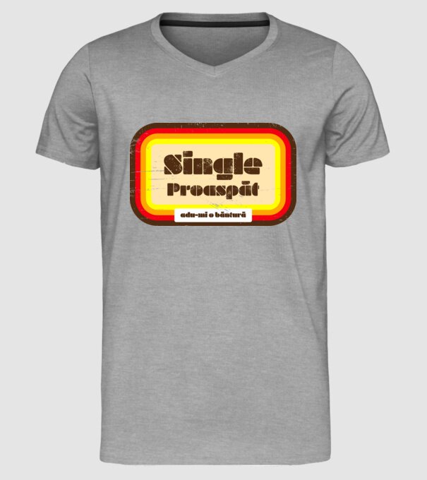 single proaspăt - adu-mi o băutură model gri pe tricou