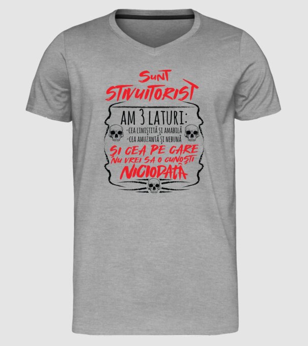 sunt stivuitorist am 3 laturi model gri pe tricou