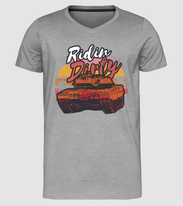 Tancuri model gri pe tricou