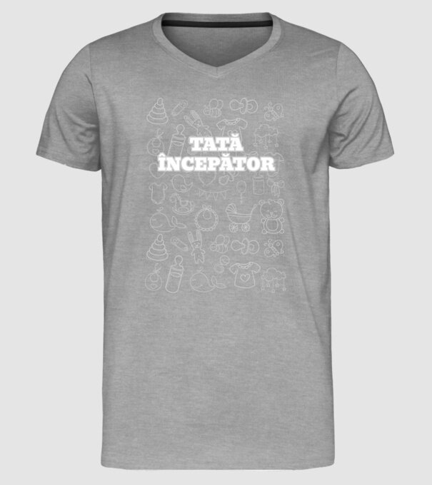 Tată începător model gri pe tricou