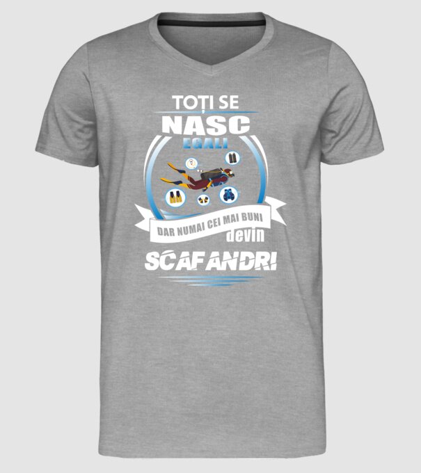 Toți se nasc egali, dar numai cei mai buni devin scafandri model gri pe tricou