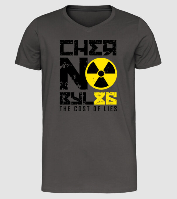 'Chernobyl ''86' model gri închis pe tricou