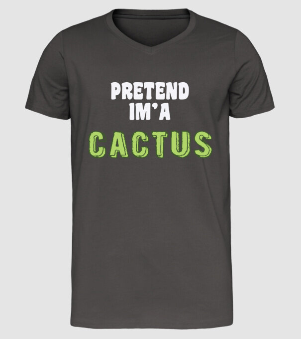 Cactus carnaval model gri închis pe tricou