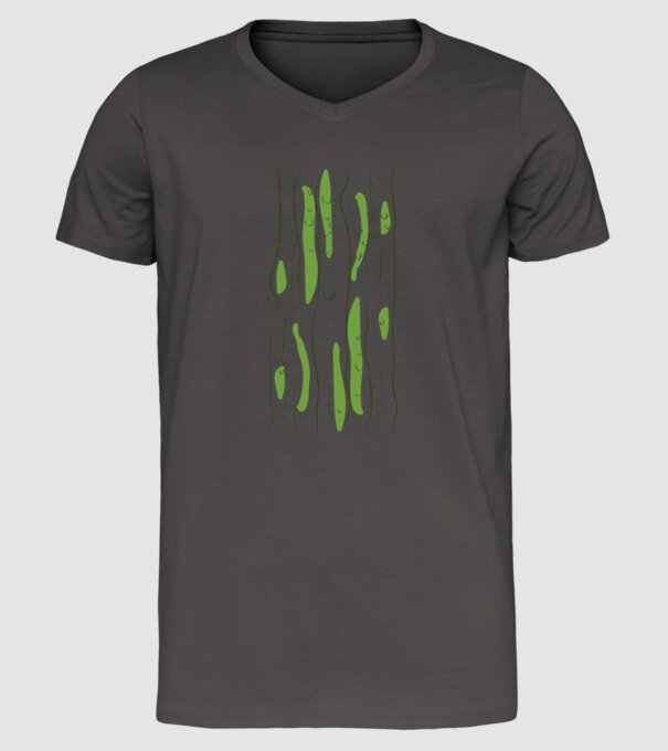 Castravete carnaval model gri închis pe tricou
