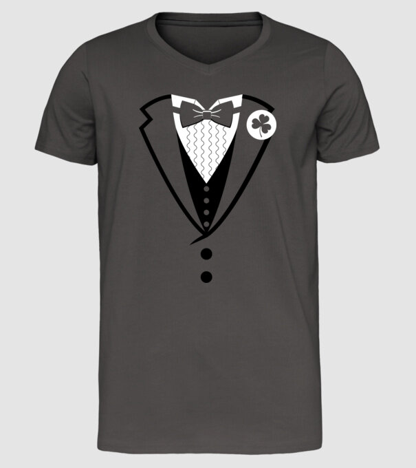 Lep Suit model gri închis pe tricou