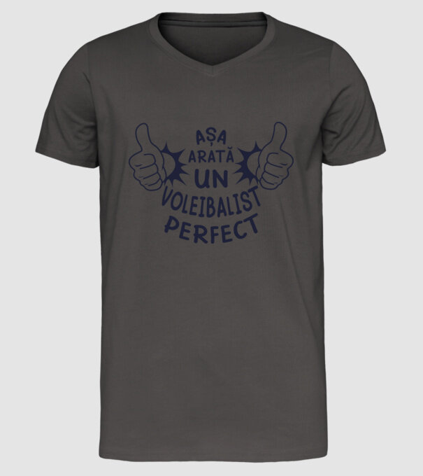 Așa arată un VOLEIBALIST perfect model gri închis pe tricou
