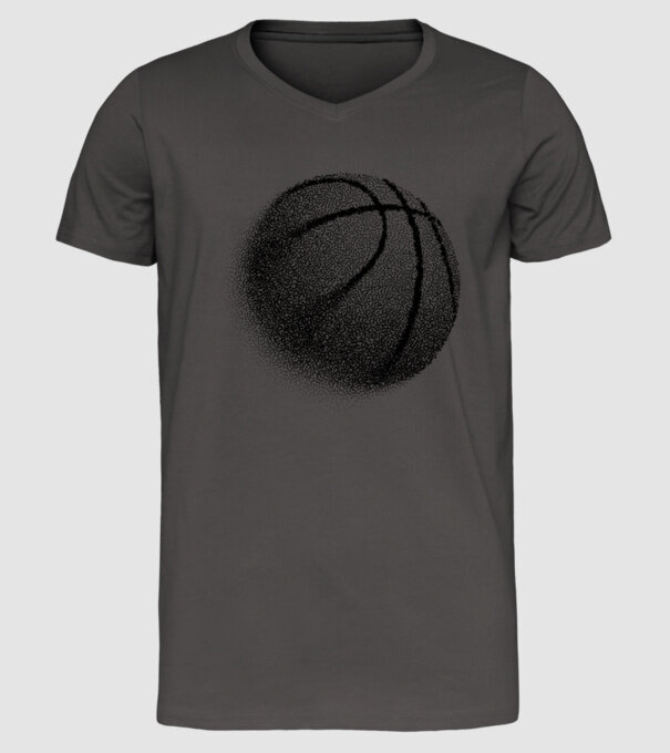 Basketball model gri închis pe tricou