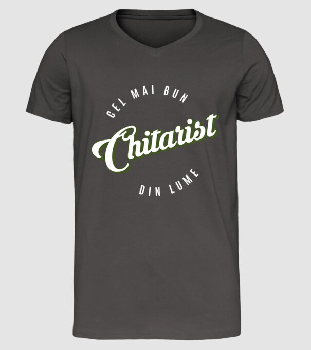 Cel mai bun Chitarist din lume model gri închis pe tricou
