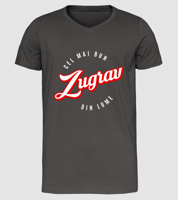 Cel mai bun ZUGRAV din lume model gri închis pe tricou