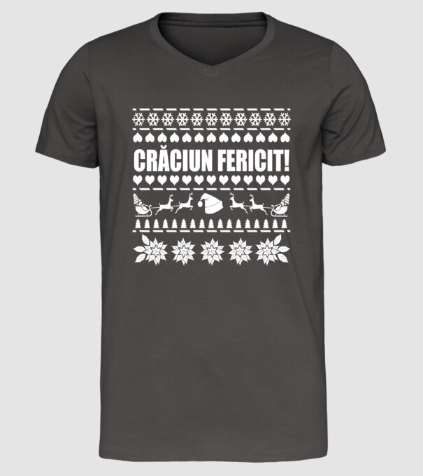 crăciun Fericit! model gri închis pe tricou