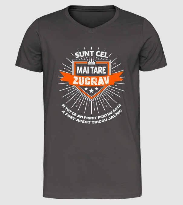 Sunt cel mai tare zugrav și tot ce am primit pentru asta a fost acest tricou jalnic model gri închis pe tricou