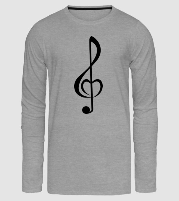 a-nota muzicală model gri pe tricou