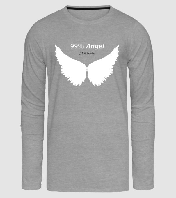 Angel model gri pe tricou