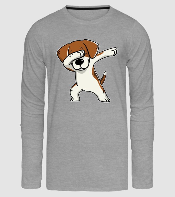 Beagle DAB model gri pe tricou