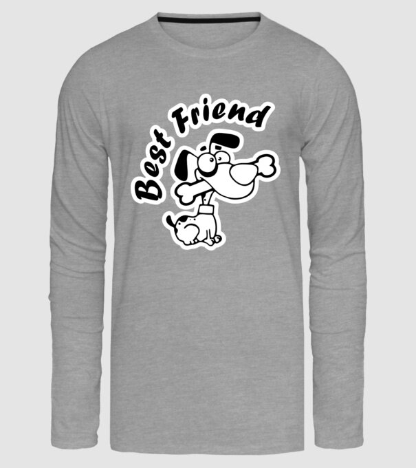 Best Friends model gri pe tricou