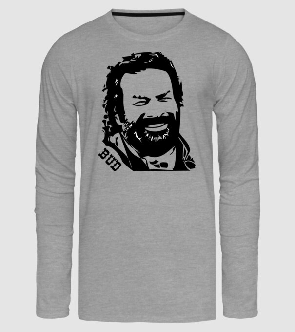 Față Bud Spencer model gri pe tricou