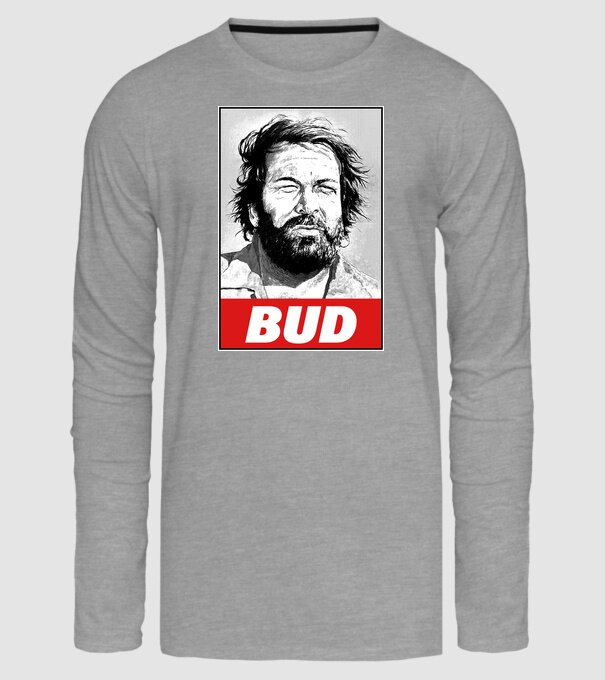 Bud Spencer halftone model gri pe tricou