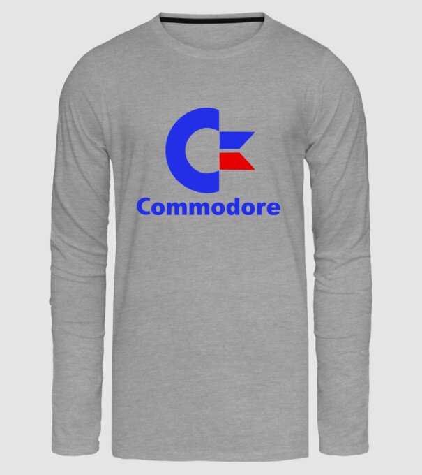 commodore 64 model gri pe tricou