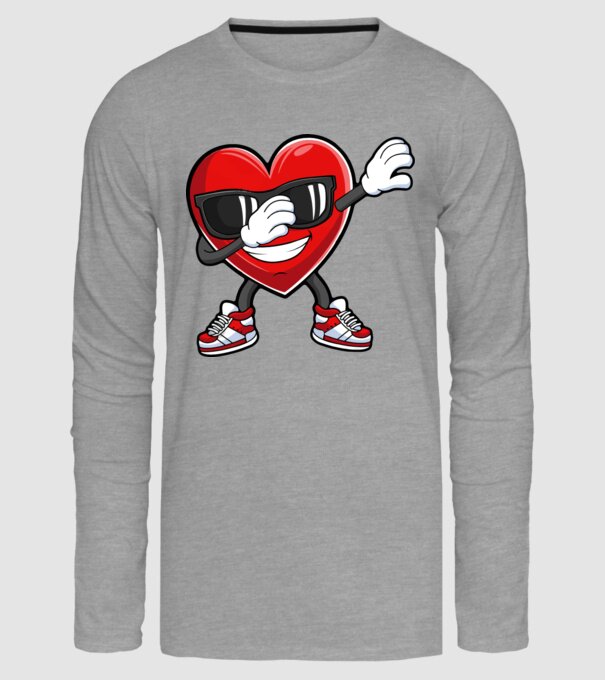 Dab inima model gri pe tricou