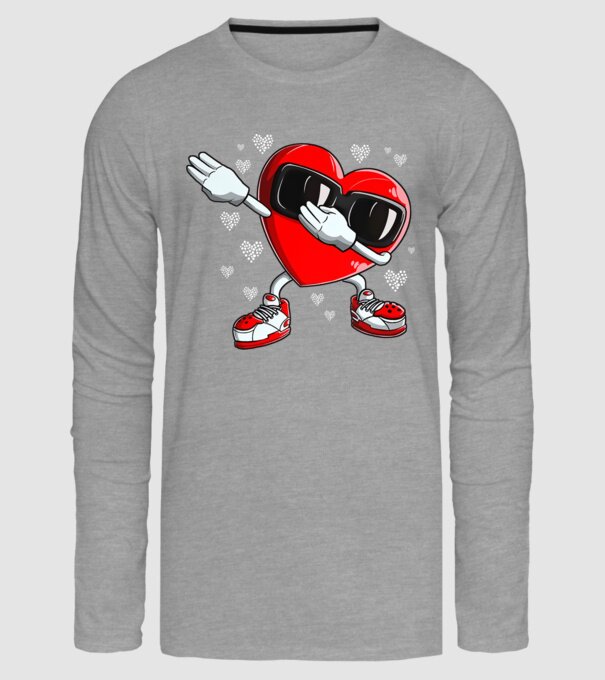 Dab inima model gri pe tricou