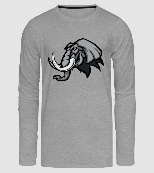 Elephant model gri pe tricou