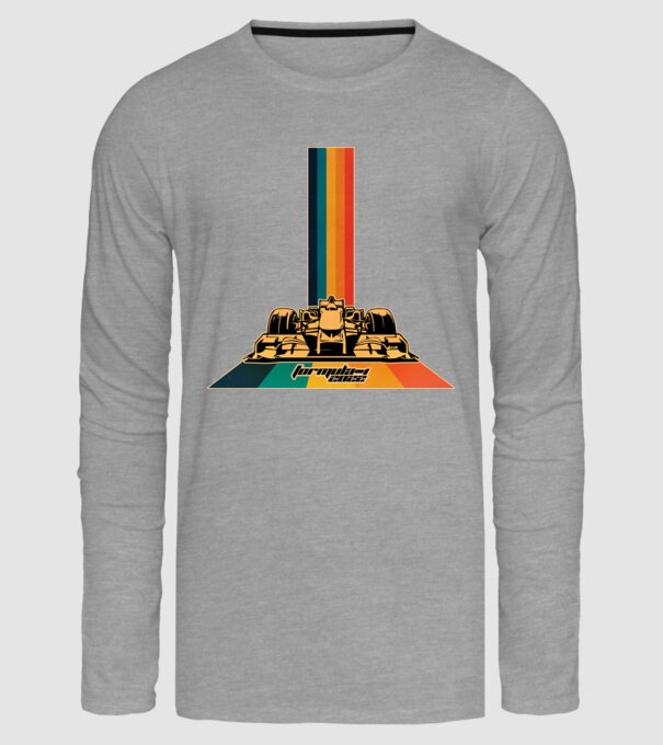 f1 retro car model gri pe tricou