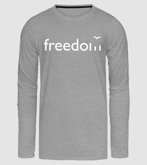 Freedom model gri pe tricou