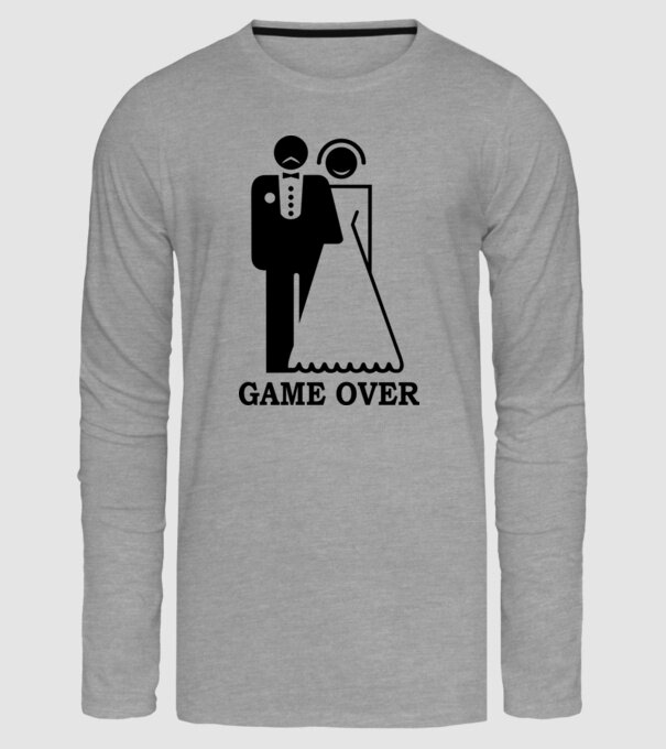Game over model gri pe tricou