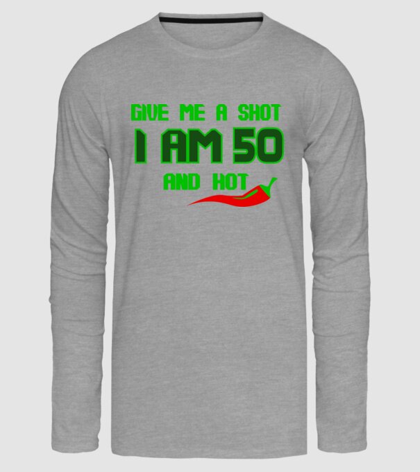 Give me a shot - 50 model gri pe tricou
