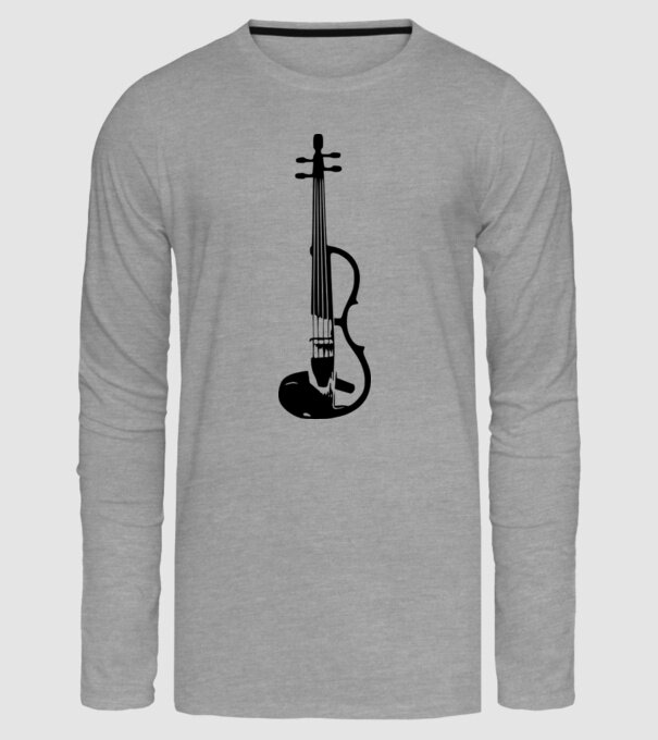 Vioară model gri pe tricou