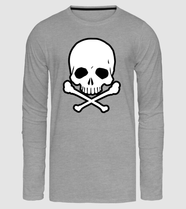 Craniu model gri pe tricou