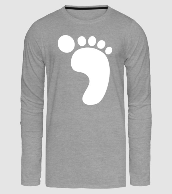 Picior model gri pe tricou