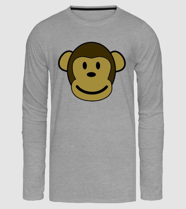 Maimuță model gri pe tricou