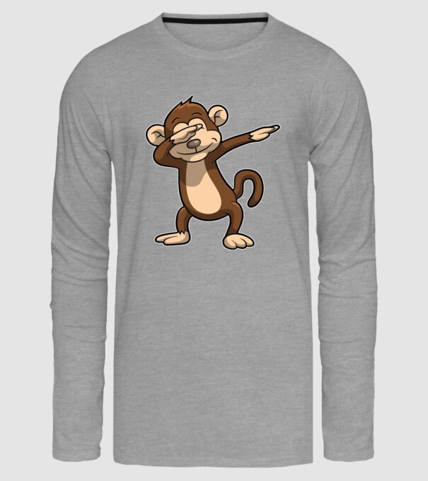 Maimuță DAB model gri pe tricou