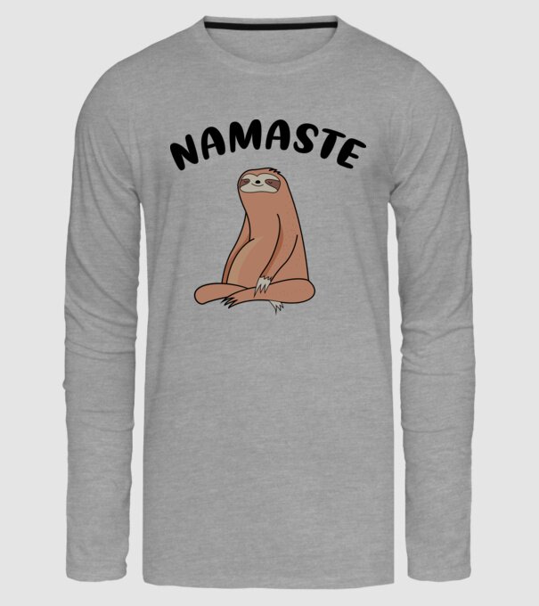 Leneș meditând model gri pe tricou