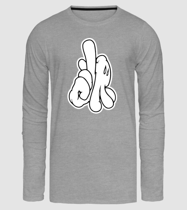 Mâinile lui Mickey model gri pe tricou