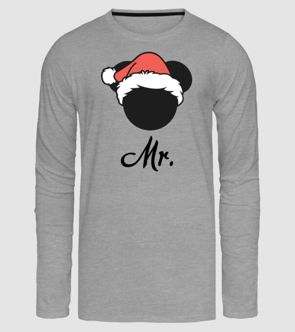 mr christmas model gri pe tricou