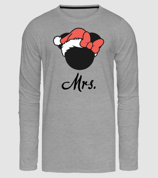 mrs christmas model gri pe tricou