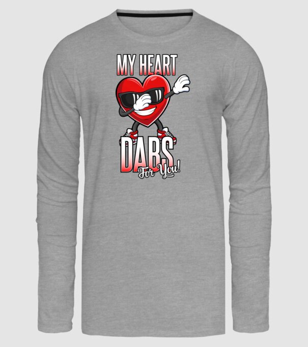 My Heart Dabs For You model gri pe tricou