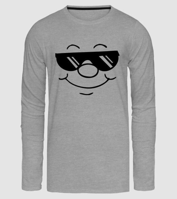 Forma cu ochelari de soare model gri pe tricou