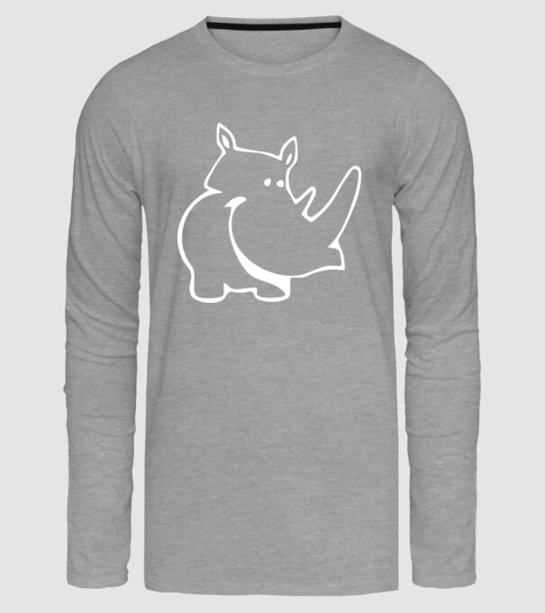 Rinocer model gri pe tricou