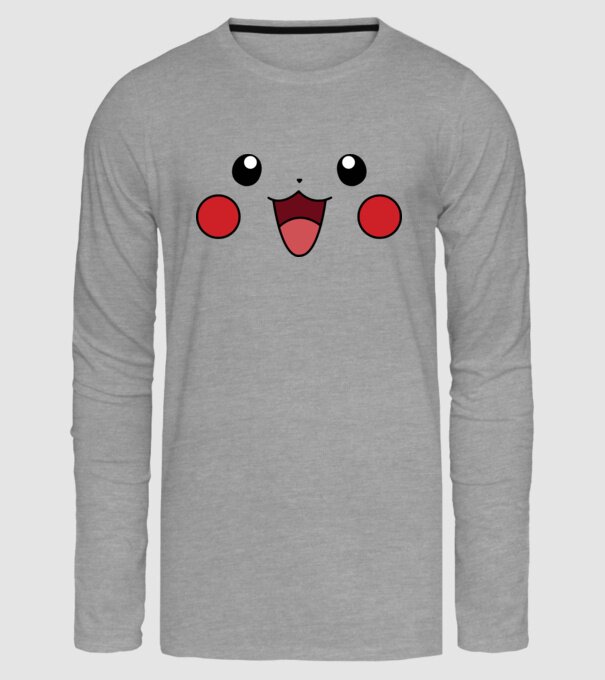 Pikachu model gri pe tricou